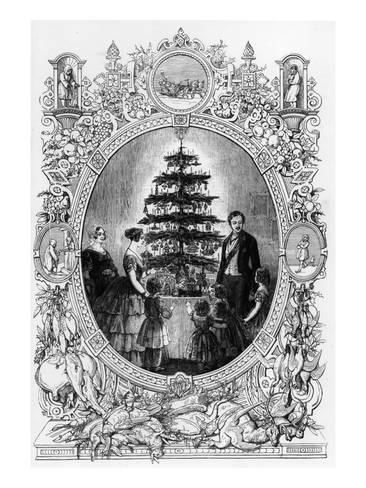 Christmas Tree at Windsor Castle from Illustrated London News, 1848